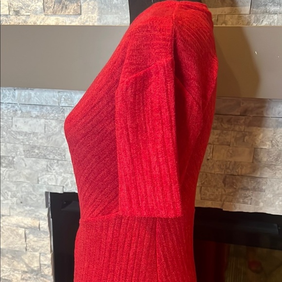 Zara Red Midi asymmetrical Dress size S - Picture 6 of 13